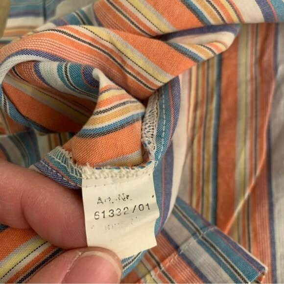 Vintage seiden sticker striped men’s button down shirt size 38 medium - Picture 5 of 7